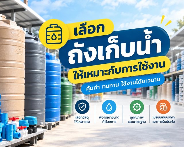 เลือกถังเก็บน้ำขนาดไหนดี ให้พอดีกับจำนวนคนในบ้าน